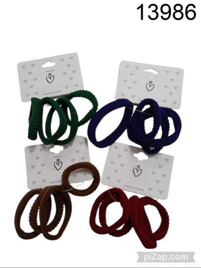 Imagen de SET DE COLITAS MARRON/BORDO/VERDE/AZUL 3.26